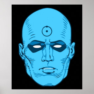 Poster Dr Manhattan head