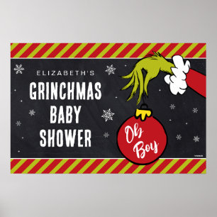 Poster Dr. Seuss Baby Shower Grinch Garçon