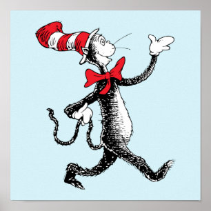 Poster Dr Seuss   Chat dans la marche des chats Casquette