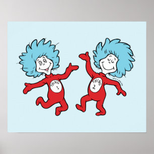 Poster Dr. Seuss Chose 1 et Chose 2 Personnage