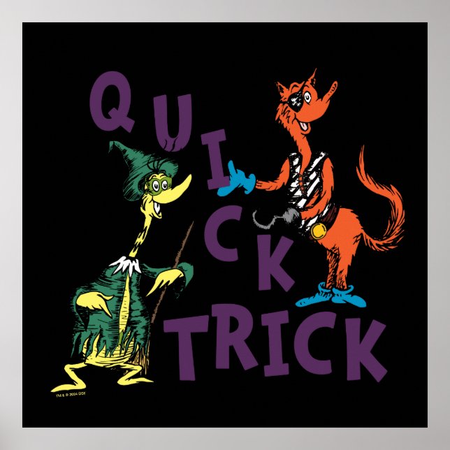 Poster Dr Seuss | Graphique d'Halloween en raccourci (Devant)