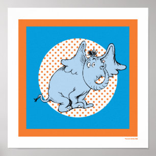 Poster Dr. Seuss Horton Entend un Qui Points Orange
