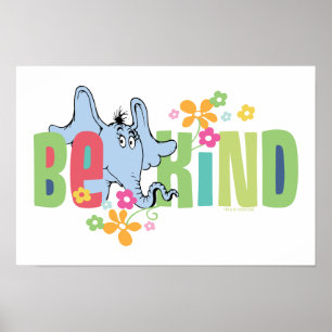 Poster Dr. Seuss Horton entend un Qui!   Soyez Gentil