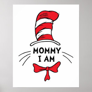 Poster Dr Seuss Le Chat dans le Casquette - Maman Je su