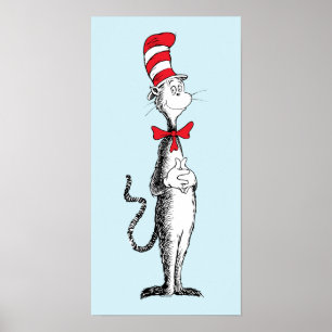 Poster Dr. Seuss Le Chat dans le Chapeau Debout Fier