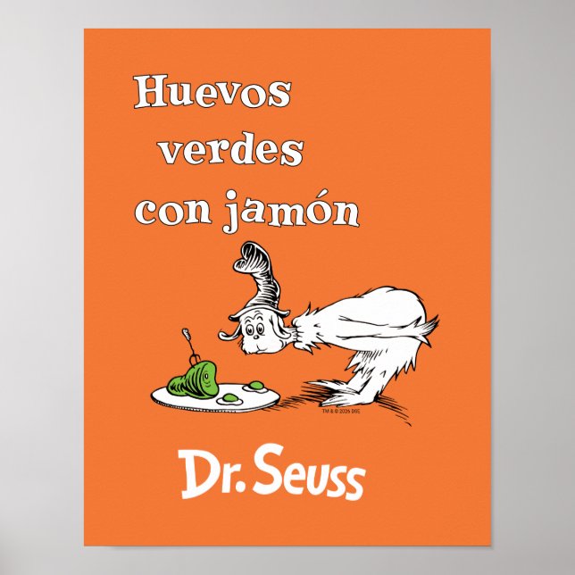 Poster Dr. Seuss Œufs verts et jambon espagnol (Devant)
