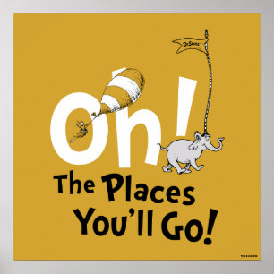 Poster Dr. Seuss Oh, The Places You'll Go! Rétro