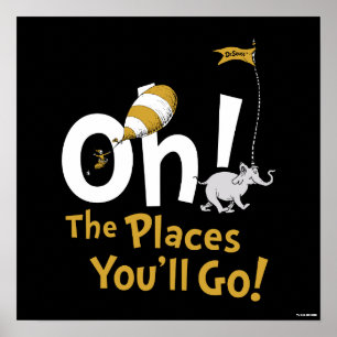 Poster Dr. Seuss Oh, The Places You'll Go! Rétro
