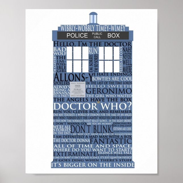 Poster Dr Who Whovian fans (Devant)