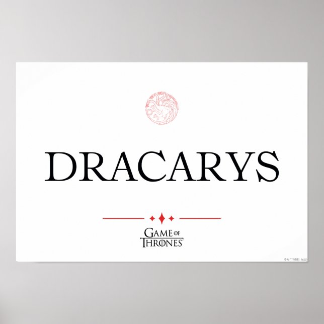 Poster Dracarys (Devant)