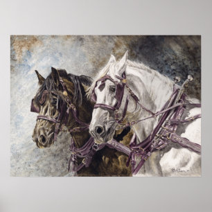 Poster Draft Horse Team