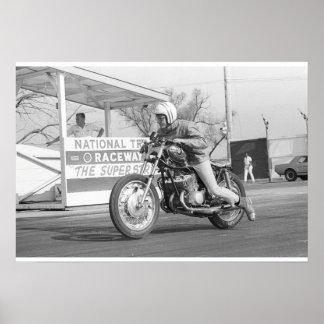 Poster Drag vintage - BMW Drag Bike