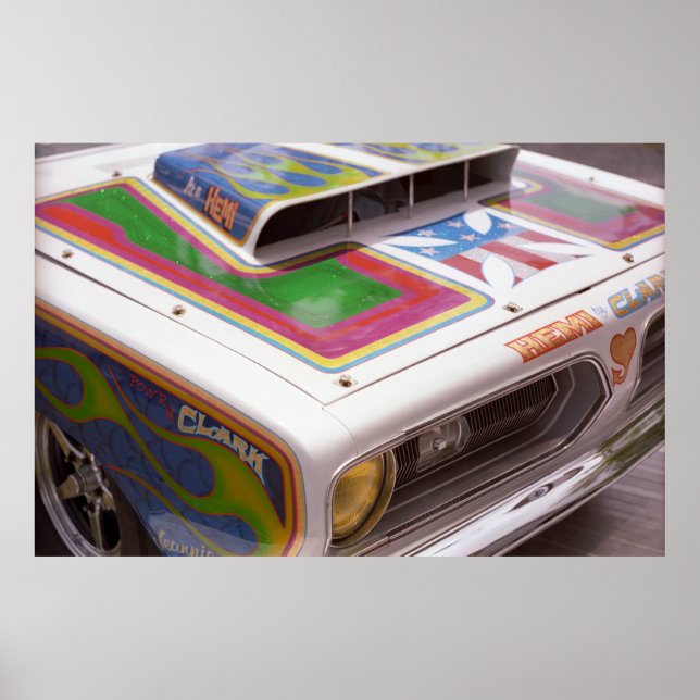 Poster Drag vintage - Hemi Cuda (Devant)