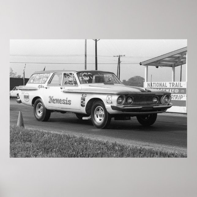 Poster Drag vintage - Wagon de Dodge 1962 - Nemesis (Devant)