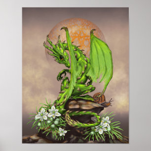 Poster Dragon 11x14 d'asperge (4x6 et se lèvent)
