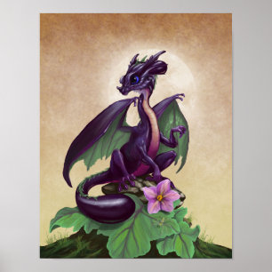 Poster Dragon 11x14 d'aubergine (4x6 et se lèvent)