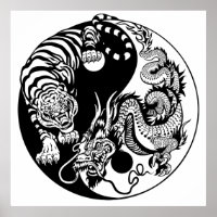 dragon and tiger yin yang