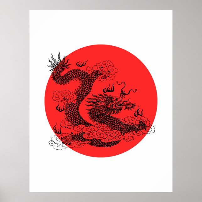 Poster Dragon asiatique (Devant)