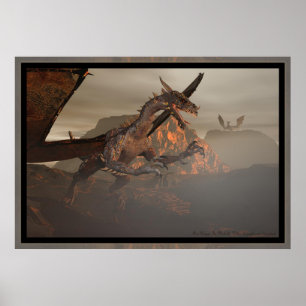 Poster Dragon Au Feu Par Michelle Wilder