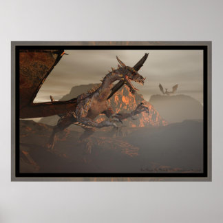 Poster Dragon Au Feu Par Michelle Wilder