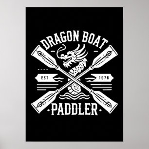 Poster Dragon Boat Paddler, Dragon Boat Racing Motivation