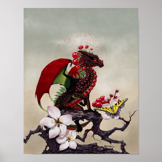 Poster Dragon cerise 11x14 (4x6 et plus) (Devant)