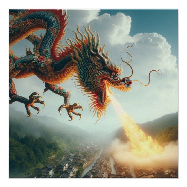 Poster Dragon chinois (Devant)