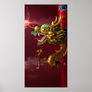 Poster dragon chinois