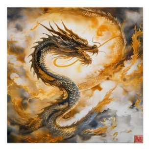 Poster Dragon chinois