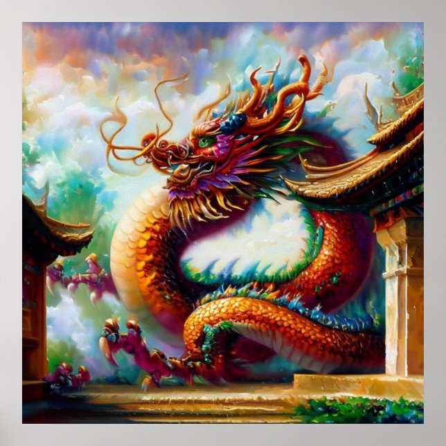 Poster Dragon chinois (6) (Devant)
