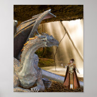Dragon de bronze avec la Reine fée elfe