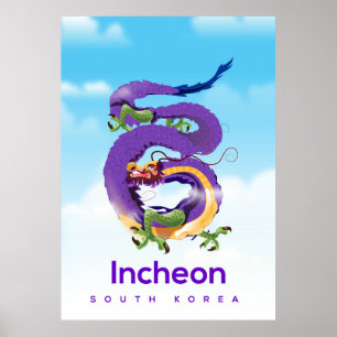 Poster Dragon de Corée du Sud Incheon