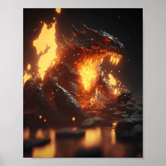 Poster Dragon de lave (Devant)