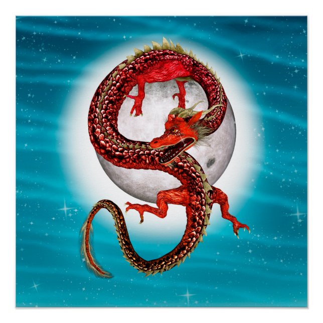 Poster Dragon de l'Est - Mythique Créature Imaginaire (Devant)