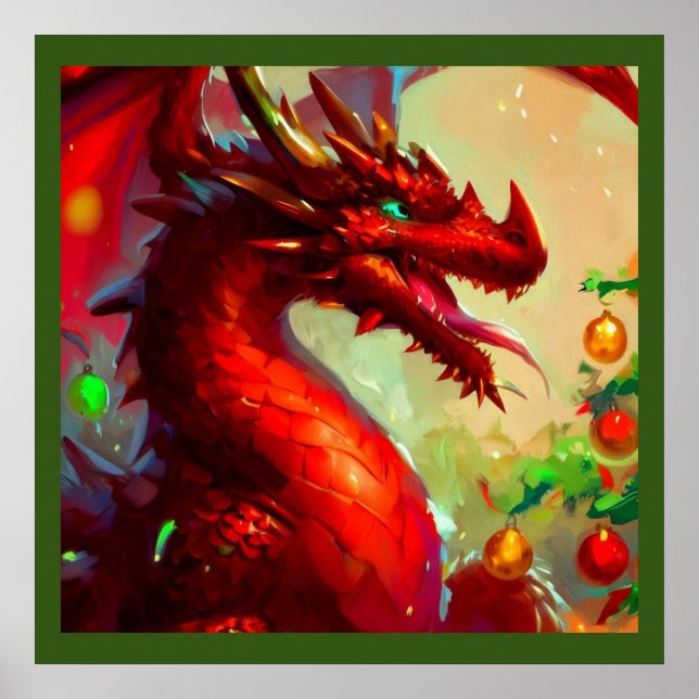 Poster Dragon de Noël 1 (Devant)