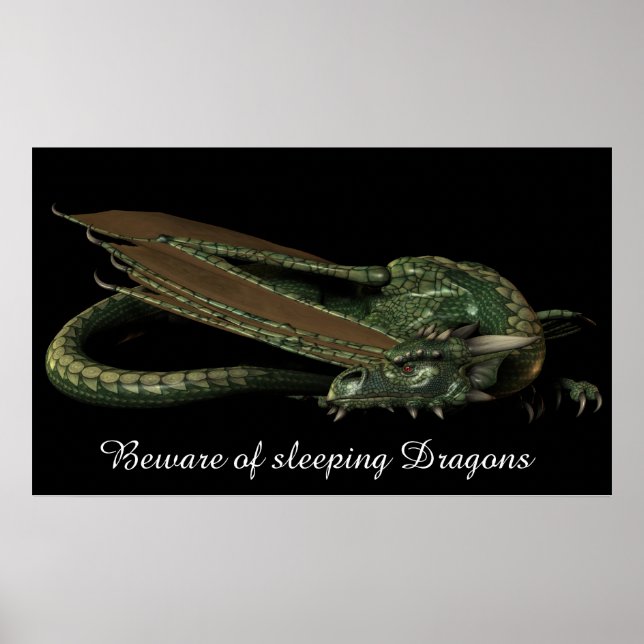 Poster Dragon dormant (Devant)
