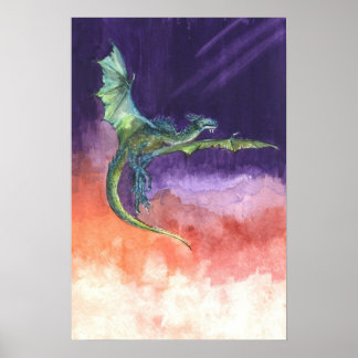 Poster Dragon en pleine ascension