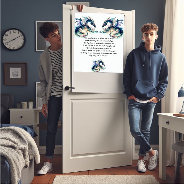 Poster Dragon et St. George (Dragons poster for the teen in your life.)