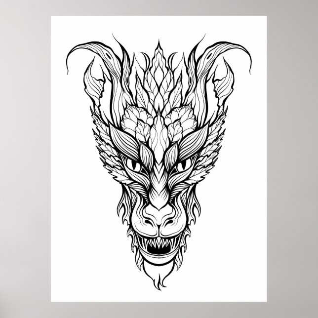 Poster Dragon feuille (Devant)