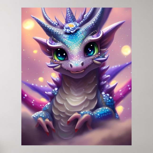 Poster Dragon fille bleue (Devant)