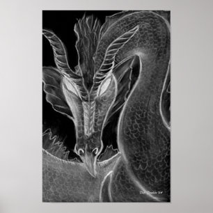 Poster Dragon foncé