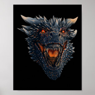 Poster Dragon Head Sur Le Point De Faire Feu Sur Ses Enne