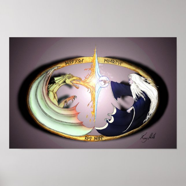 Poster Dragon & Merlin (Devant)