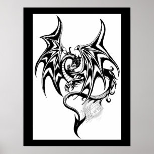 Poster Dragon noir