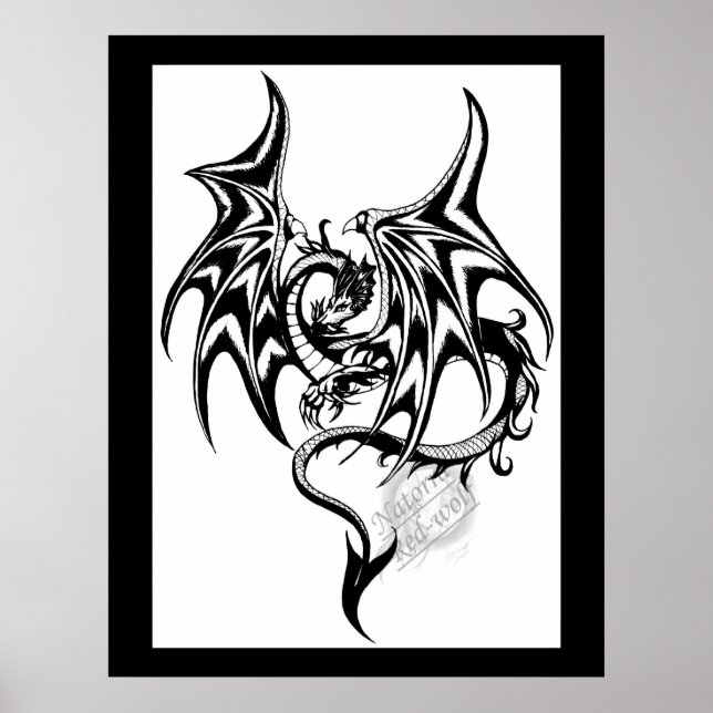 Poster Dragon noir (Devant)