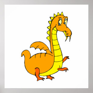 Poster Dragon orange mignon