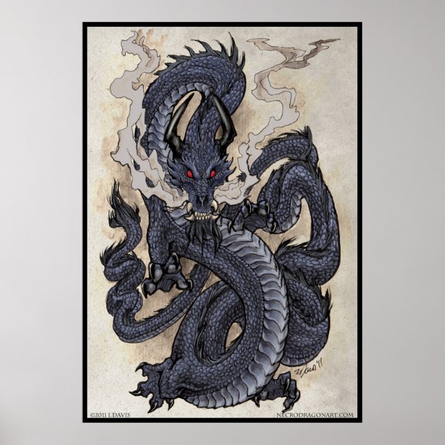 Poster Dragon oriental (Devant)