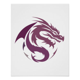 Poster Dragon Vector Art Animal Moderne Ville Urbaine Gra