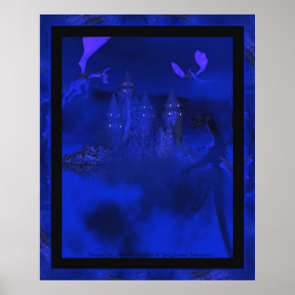 Poster Dragoncats Blue Mist Dragon Imaginaire