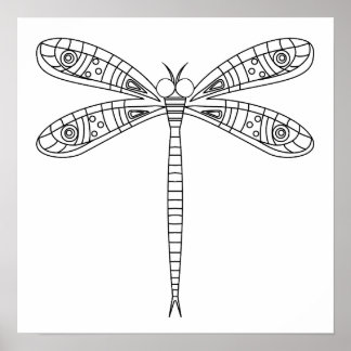 Poster Dragonfly 1 en couleur